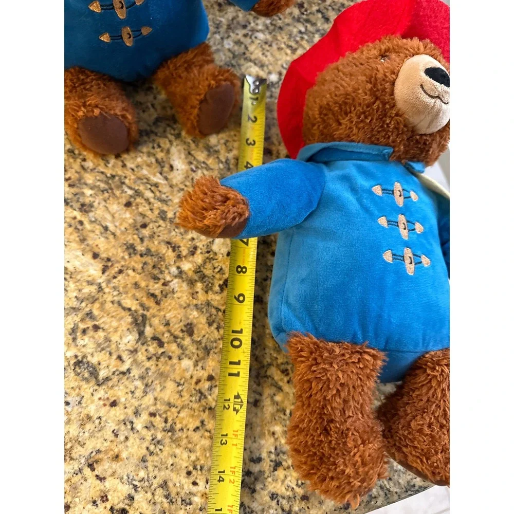 Set‎ of 2 Paddington Bear Plush Kohls Cares YOTTOY Blue Coat Red Hat 12